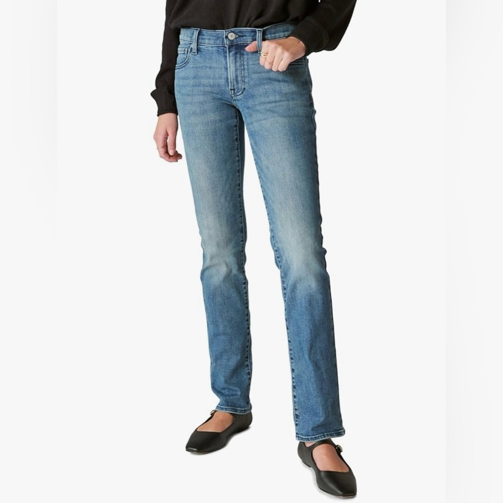 Lucky Brand Women's Straight Leg Sweet Mid Rise Straight Blue Jeans